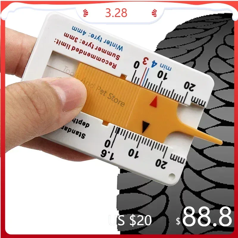 

Measure Tool Measrement Supplies 0-20mm Indicator Metalworking Auto Car Tyre Read Depthometer Depth Gauge Page Motorcycle