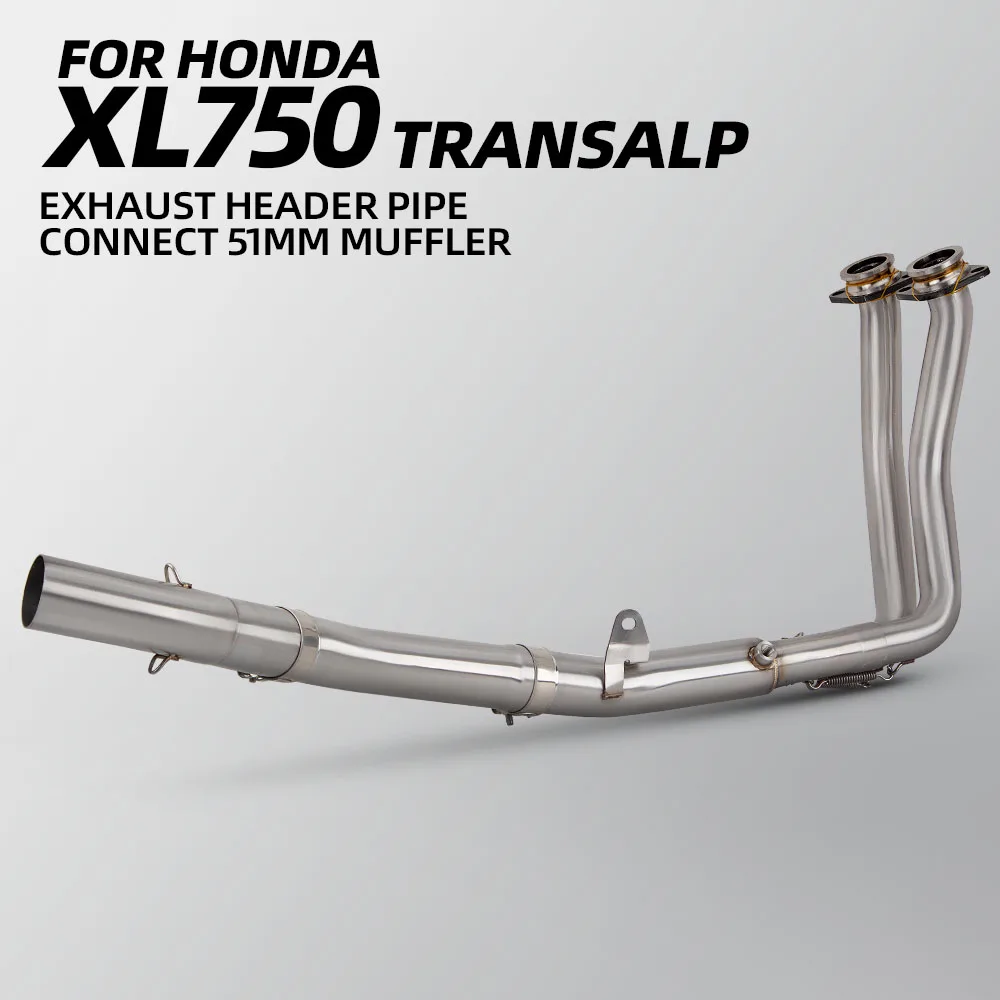 Tubo de escape CB750 para Honda Transalp 750 CB750 Hornet, colector de escape de motocicleta modificado de acero inoxidable con interfaz opcional