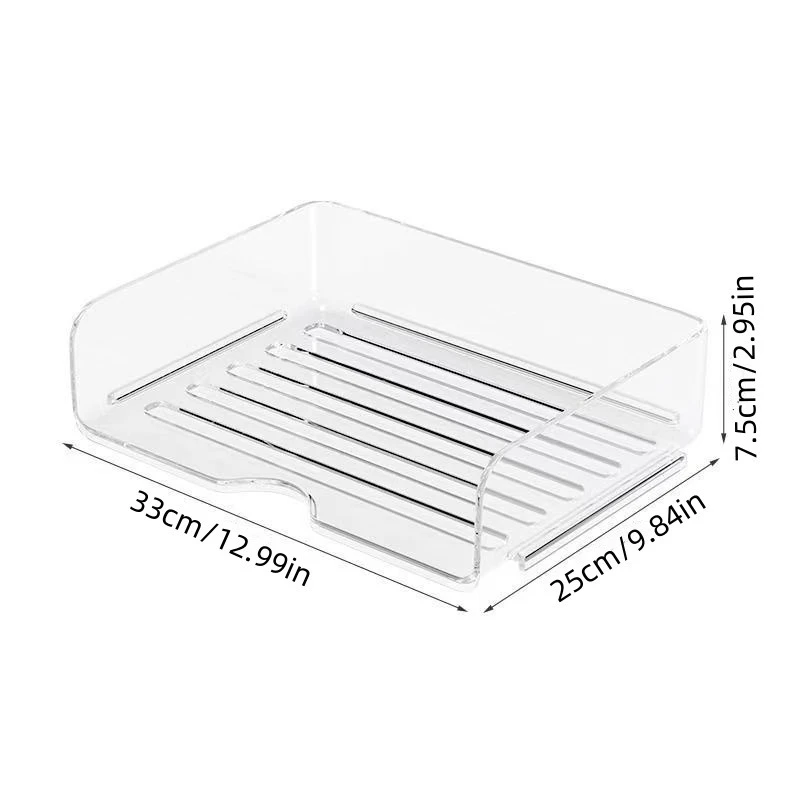 2Pcs/Transparent Desktop File Storage Rack Office Organizer Box Bookshelf Book Desk File Storage Rack