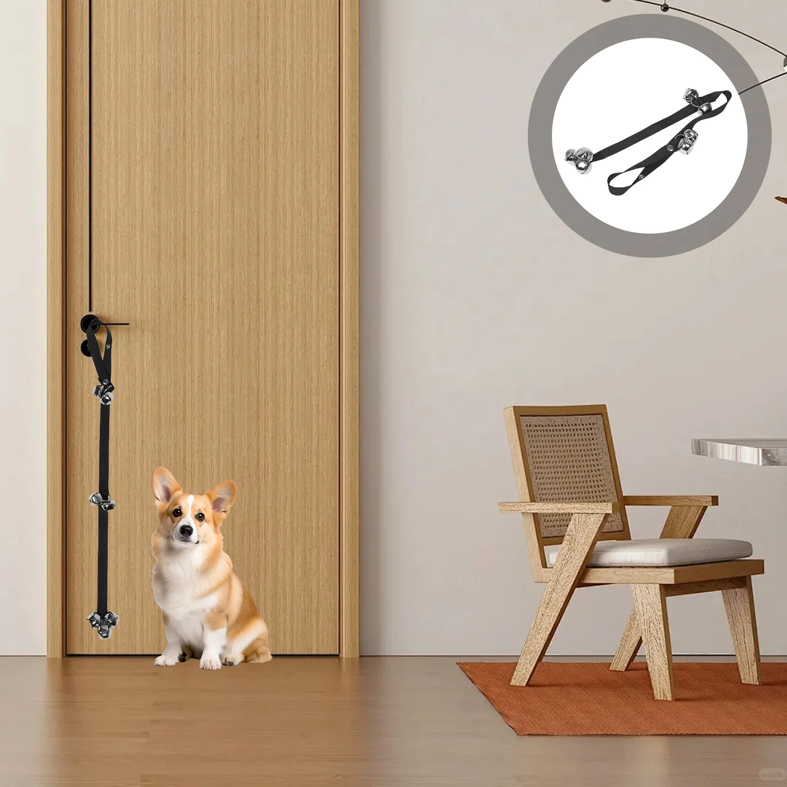 

2Pcs Pet Training Doorbell Loud Dog Bells for Door Knob Potty Training Tools for Puppies Housebreaking