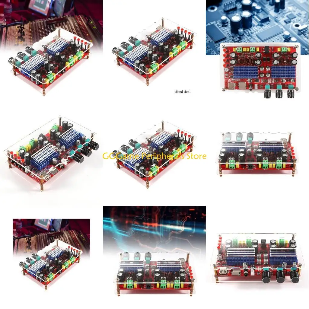 U55B TPA3116D2 Amplifiers Board DC12V 24V Double Channel Digital Amplifiers Wireless 2.1 Amplifiers