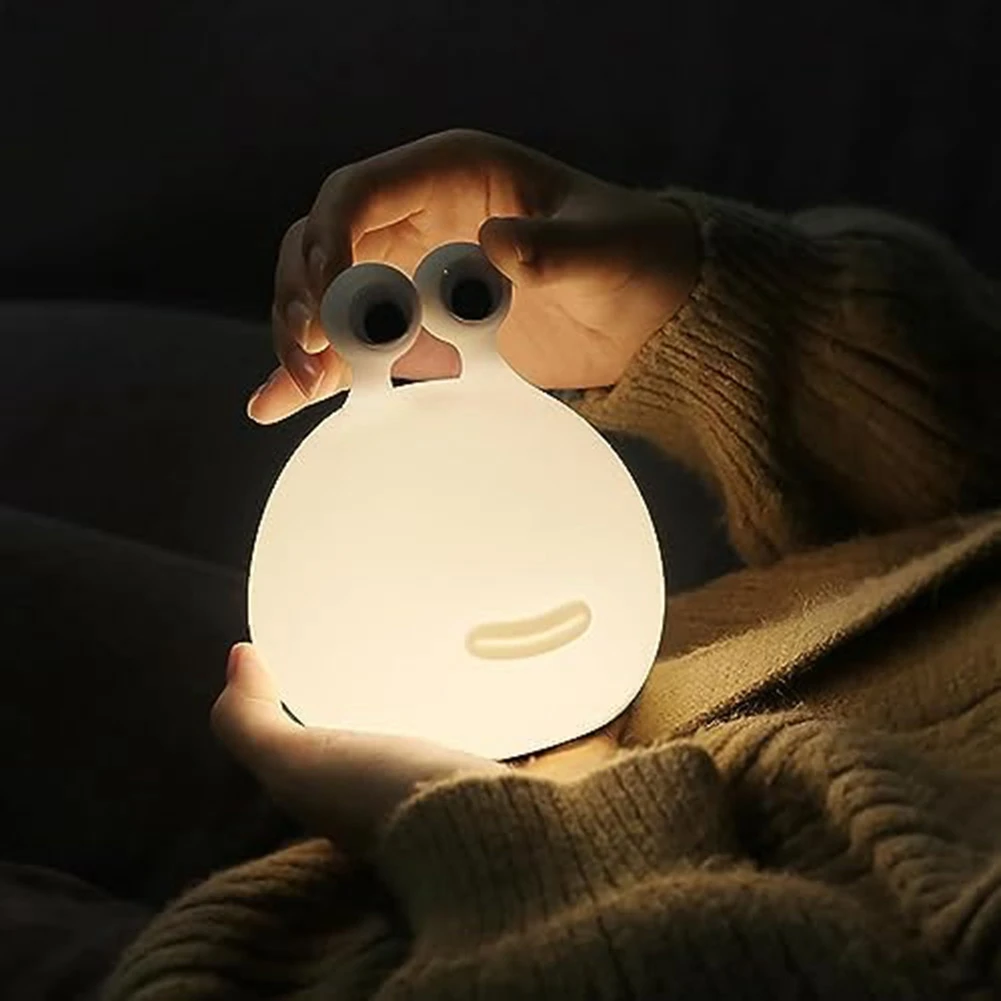 Cartoon Bug Slug, Touch Desktop USB Animal Night Lamp, con cavo dati