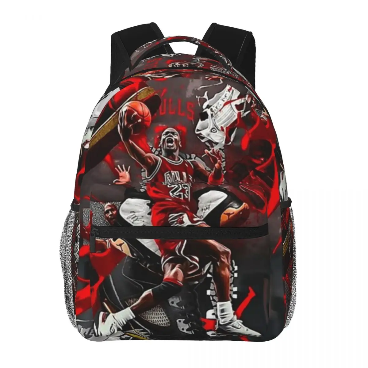 Jordan Basketball Art Backpack for Men Women Fashion Student Business Daypack College Shoulder Bag 16in