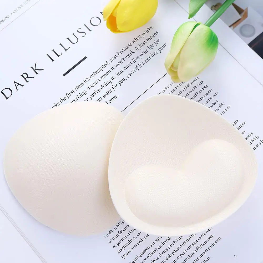 

Adjustable Push Up Inserts Cups Heart Sponge Pad Triangle Women Chest Cups Breast Bra Inserts Chest Thicker Chest Pads