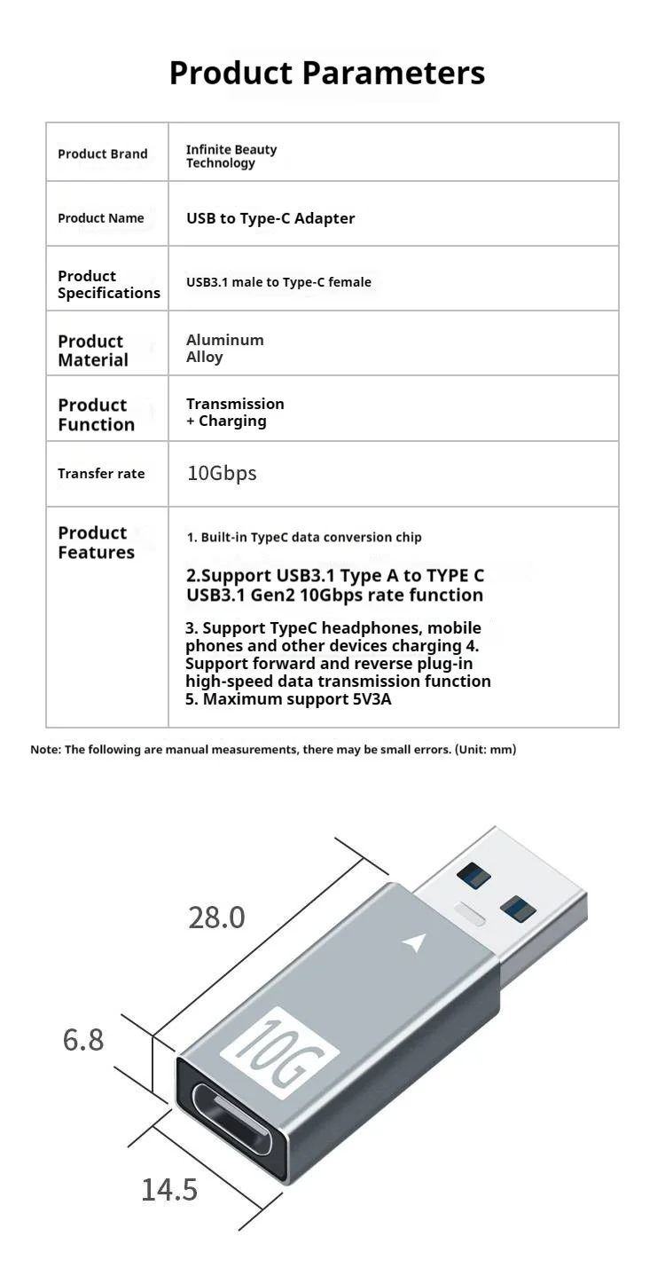 USB 3.1 OTG อะแดปเตอร์การถ่ายโอนข้อมูลประเภท C ถึง USB Converter สําหรับ Samsung Xiaomi Huawei MacBook 10Gbps โทรศัพท์มือถือ Charge Connector