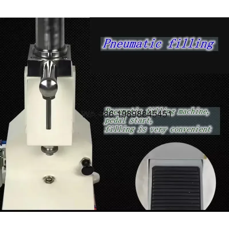 Wmwmnu for A03 Manual Pneumatic Filling for Beverage Glass Tea Olive Oil Tomato Sauce Peanut Butter High