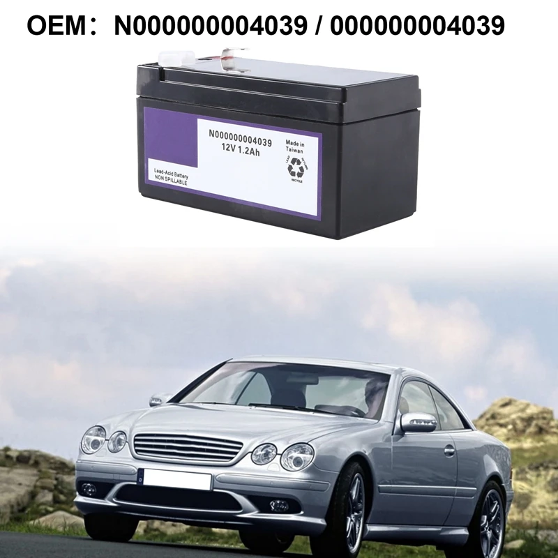 N000000004039 12V 1.2Ah akcesoria do akumulatorów samochodowych Mercedes Benz CL ML R S klasy 000000004039