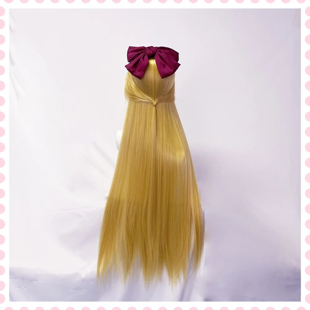 Perruque de cosplay blonde longue et droite pour cheveux de marin Venus Minako Aino Anime