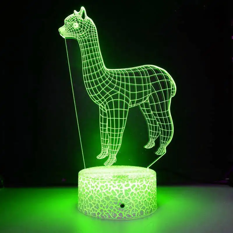 Nighdn Alpaka 3d optische Täuschung Lampe Lama Nachtlicht für Kinder Schlafzimmer Home Office Dekor Weihnachten Geburtstags geschenke für Mädchen Jungen