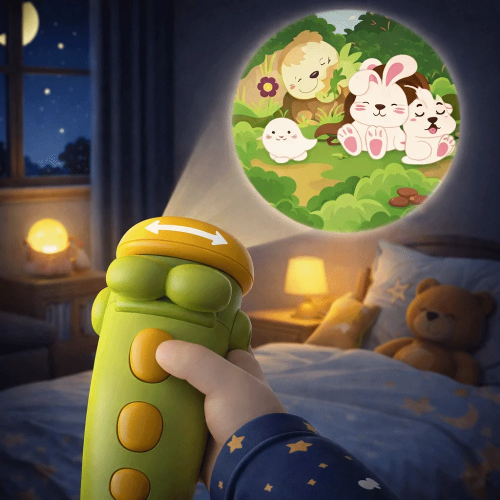 Story Machine Projection Story Toy Baby Sleep Aid Portable Projection Storyteller Flashligh toy Early Education