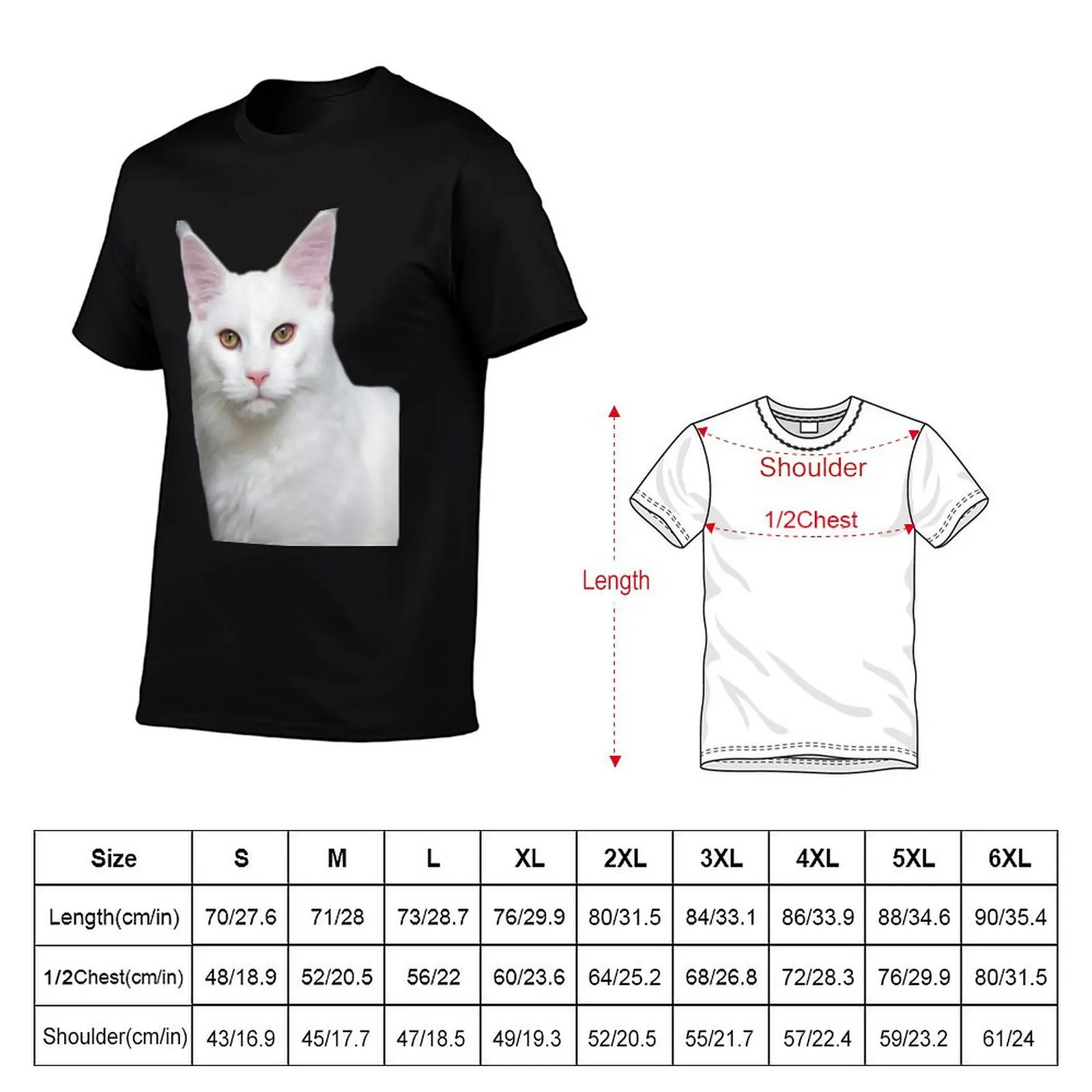 maine coon cat TSHIRT T-Shirt Basic Breathable Solid Color T-Shirt