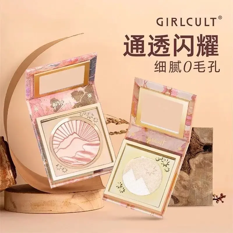 Girlcult บรอนเซอร์ Rias wajah highlighter อายแชโดว์แบบสองมิติประกายมุกสองสี