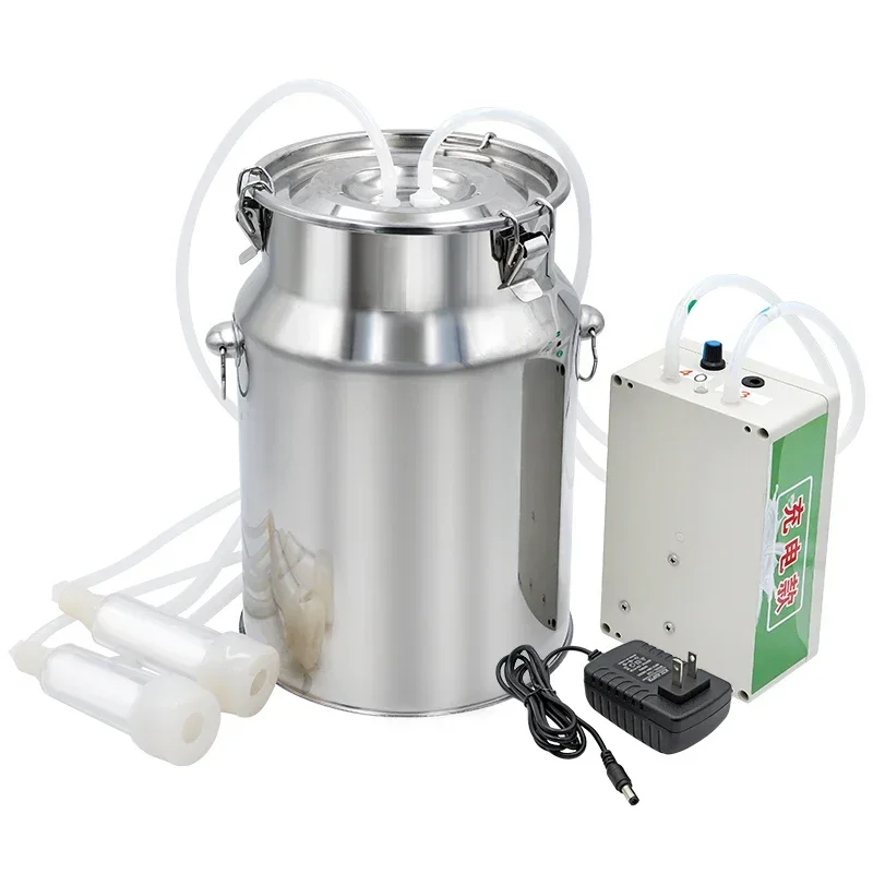 Small Household 10L Rechargeable Pulsating Speed Adjustable Animal Milk Machine Dairy Farm Cow Sheep Goat Milk Machine