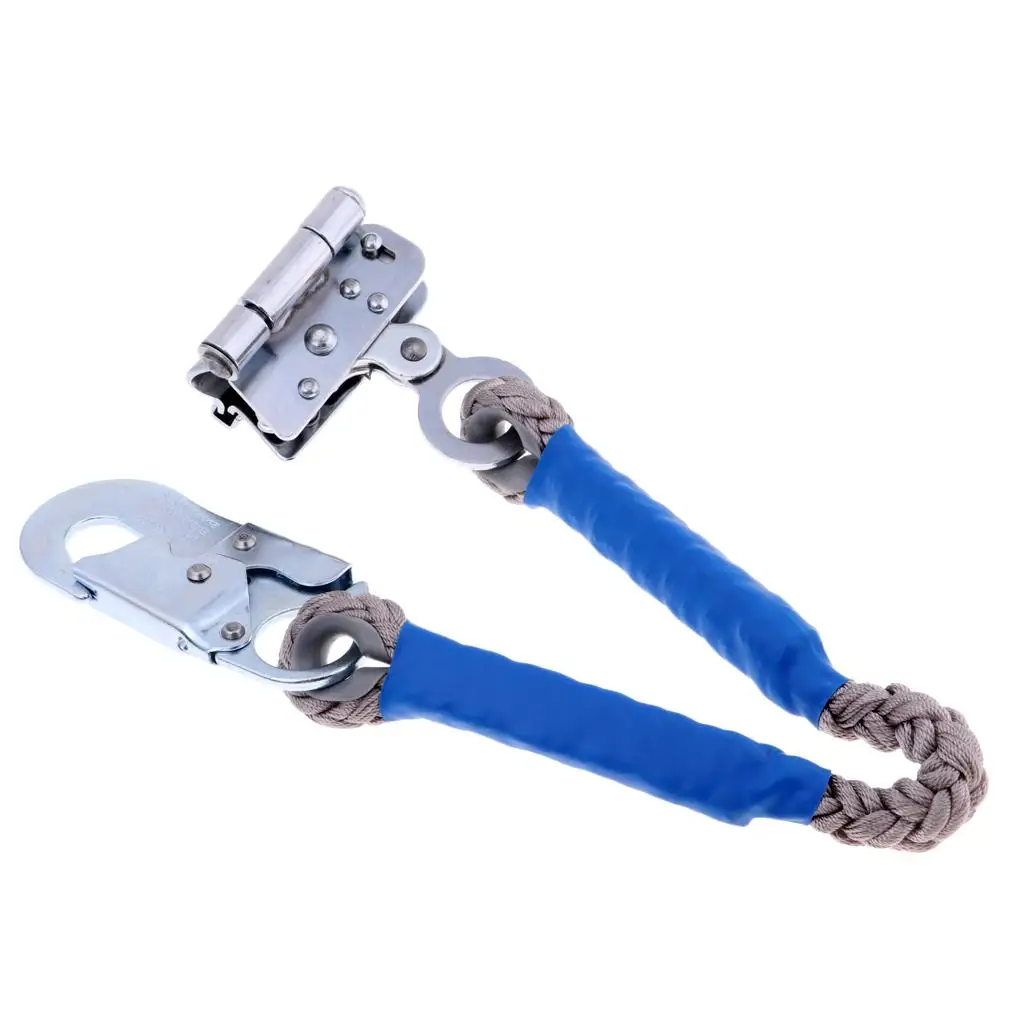 16mm Outdoor Rock Climbing Fall Protection Rope Grab Shock Lanyard Snap Hook