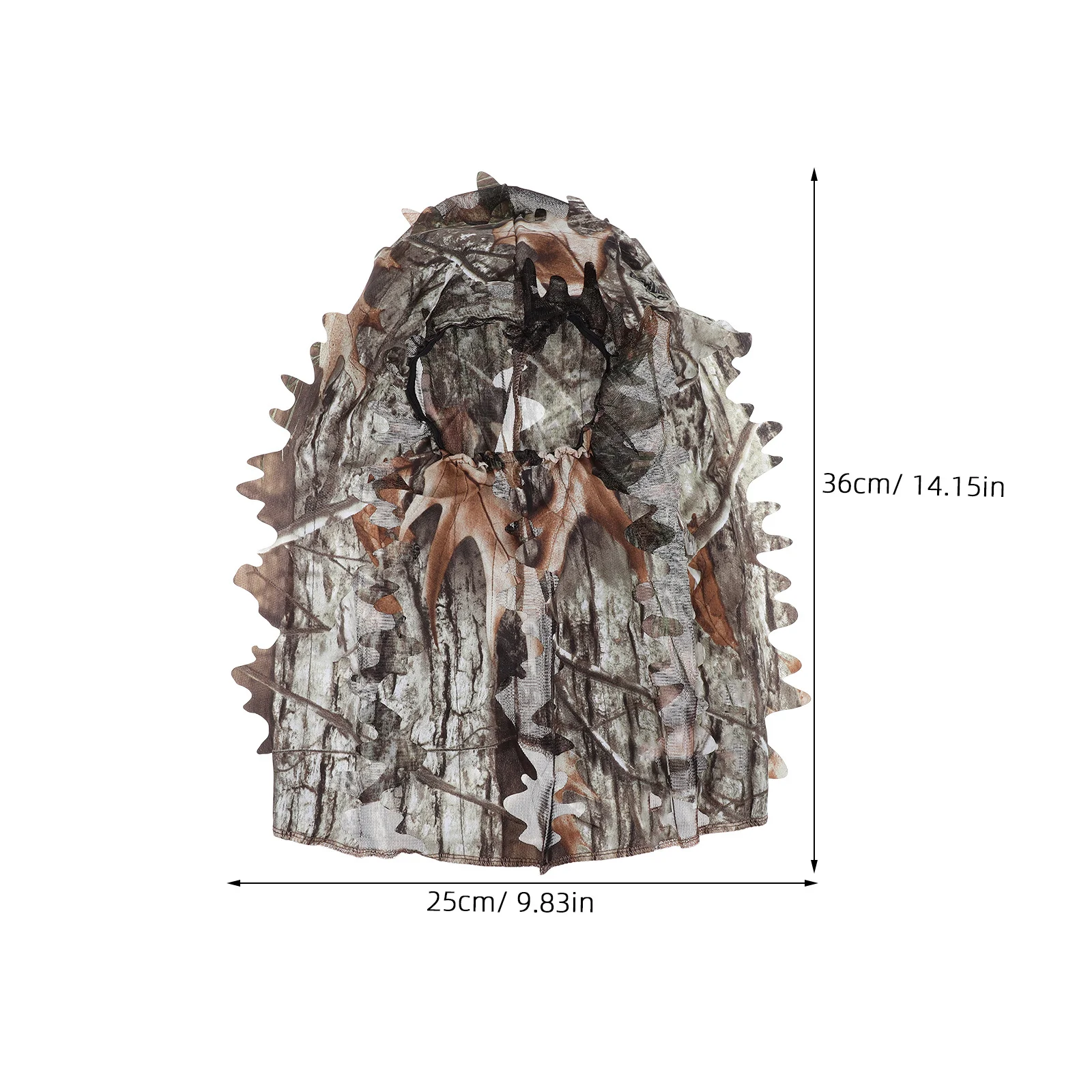 Дышащая камуфляжная маска для лица с 3D рисунком листьев, охотничий аксессуар для земли, камуфляжная охотничья маска, свободный размер