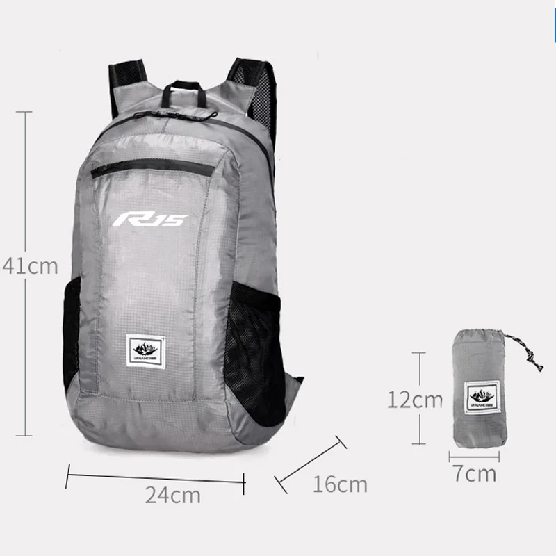For YAMAHA YZFR15 YZF-R15 R15 V3 V3.0 waterproof holdall Small Foldable Backpack Storage bag Motorcycle Accessories