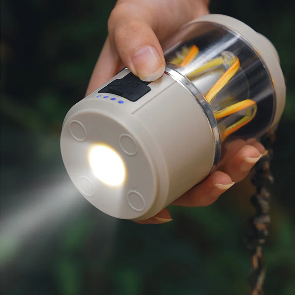 Outdoor Camping Retro Camping Light LED Long Life Flashlight Portable Power Bank Waterproof Atmosphere Hand Light