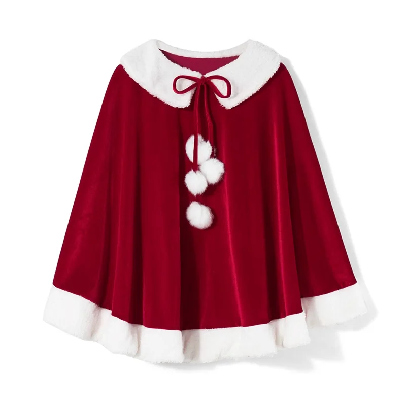 

Red Cisas S Claus Costume Adult Role-plang New Year Par Cape Set Chinese Stage Costume Women's Traditional Clothing