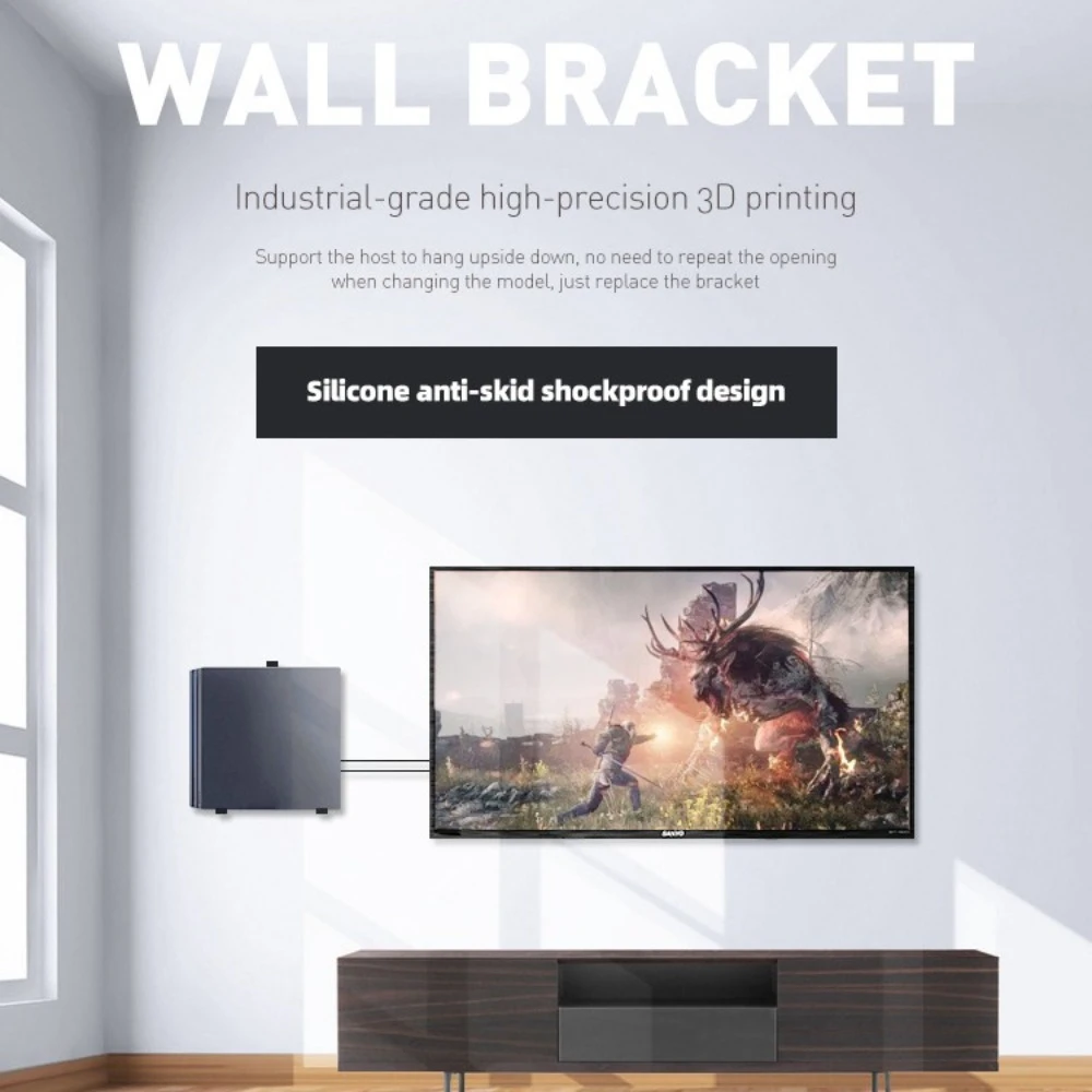 مثبت على الحائط لوحدة تحكم ألعاب الفيديو ، رف مضيف معلق ، حامل حائط خطاف ، حامل لـ PS4 Pro ، ملحقات نحيفة