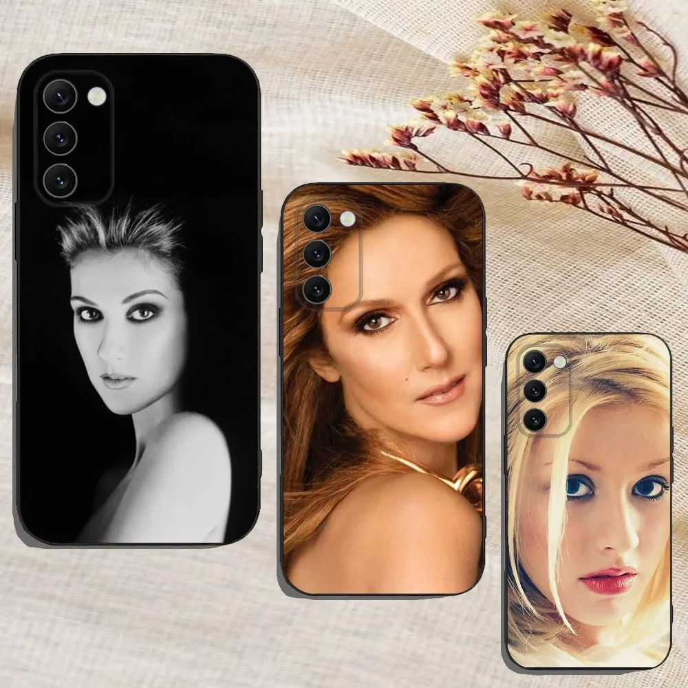 

C-Celine Dion Singer Phone Case For Samsung Galaxy A13,A21s,A22,A31,A32,A52,A53,A71,A80,A91 Soft Black Cover