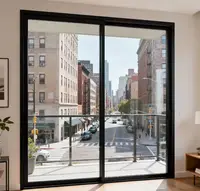 Space Saving Design Living Room Left and Right Sliding Door Large Size High Quality Sliding Doors Durable Aluminum Glass Doors 4