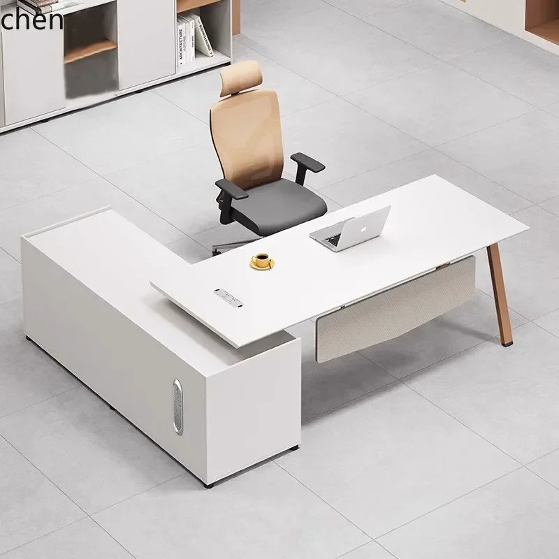 d2 Manager Desk and Chair Set Fashionable Simple Computer Desk Single Modern Boss Office Furniture