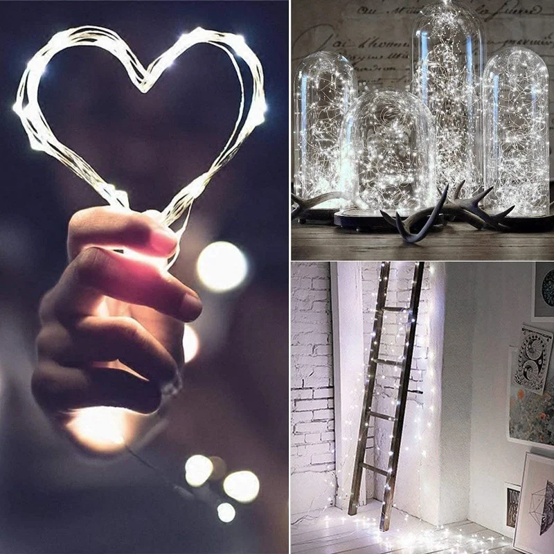 3 Modes LR44 Battery LED String Lights Copper Wire Garland Light Fairy Lights Party Decoration for Christmas Halloween Wedding