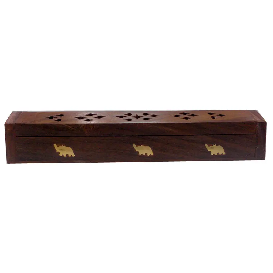 Incense burners-Wood Casket box 25Cm (Small size)