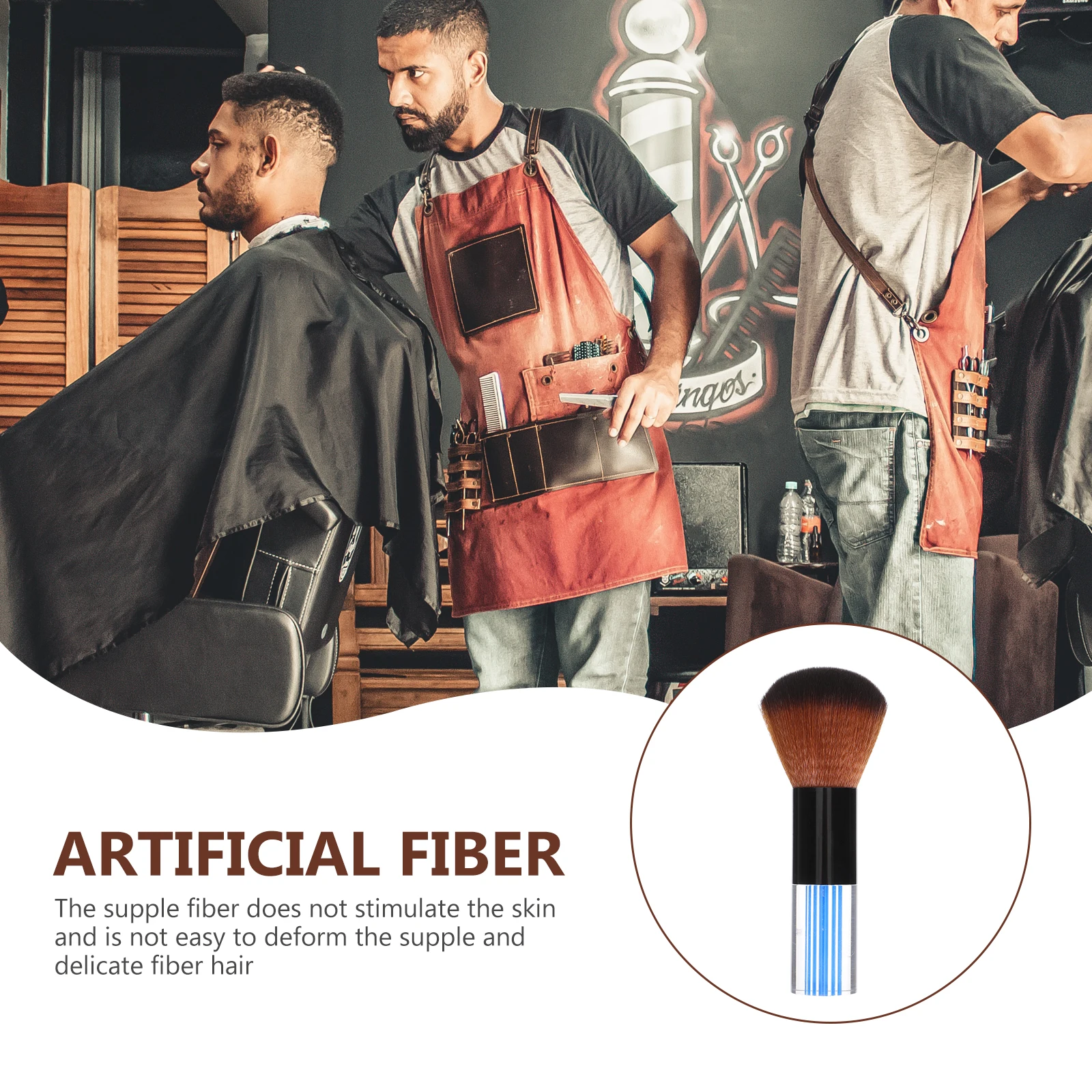 

1Pcs Soft Bristle Brush for Haircut Cleaning Neck Duster for Barbershop Salon Home Use Beard Face Hair Removal Tool