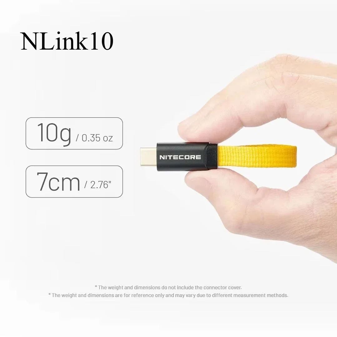 NITECORE NLink10 كابل Type-C تخزين مغناطيسي USB-C 60 واط كابل شحن سريع 7 سنتيمتر قصير مزدوج للهاتف بنك الطاقة مصباح يدوي