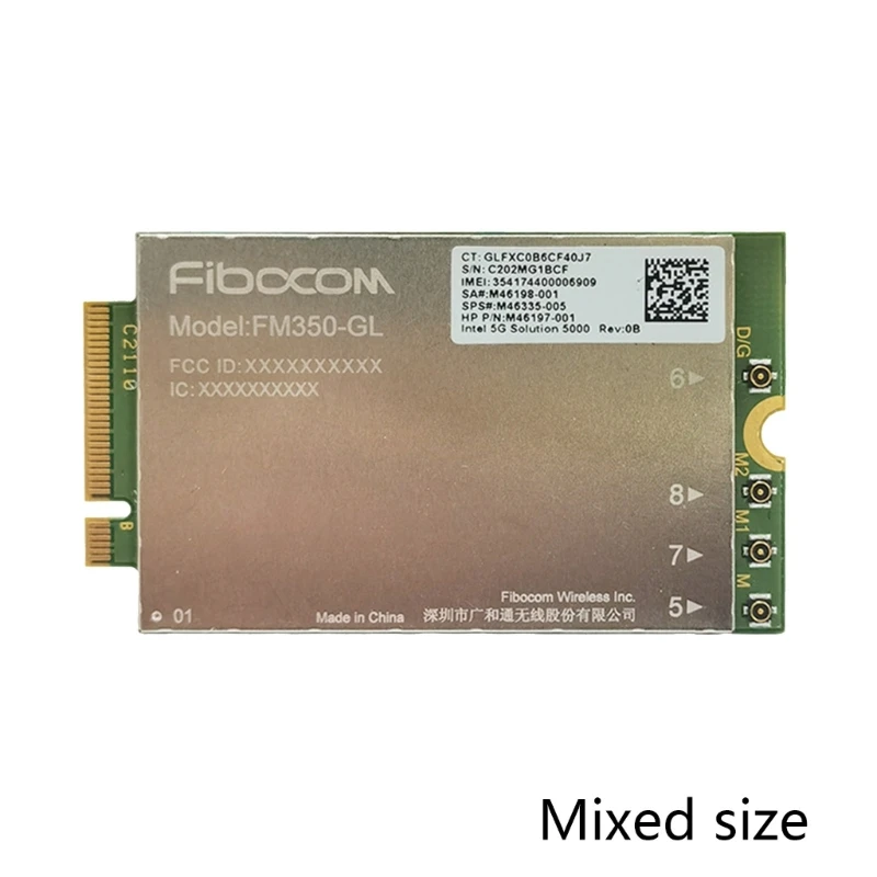 FM350-GL 5G- LTE WCDMA 4x4 MIMO GNSS WWAN Card for HP-X360 830 840 850 G7- Comptuter Adapter QXNF