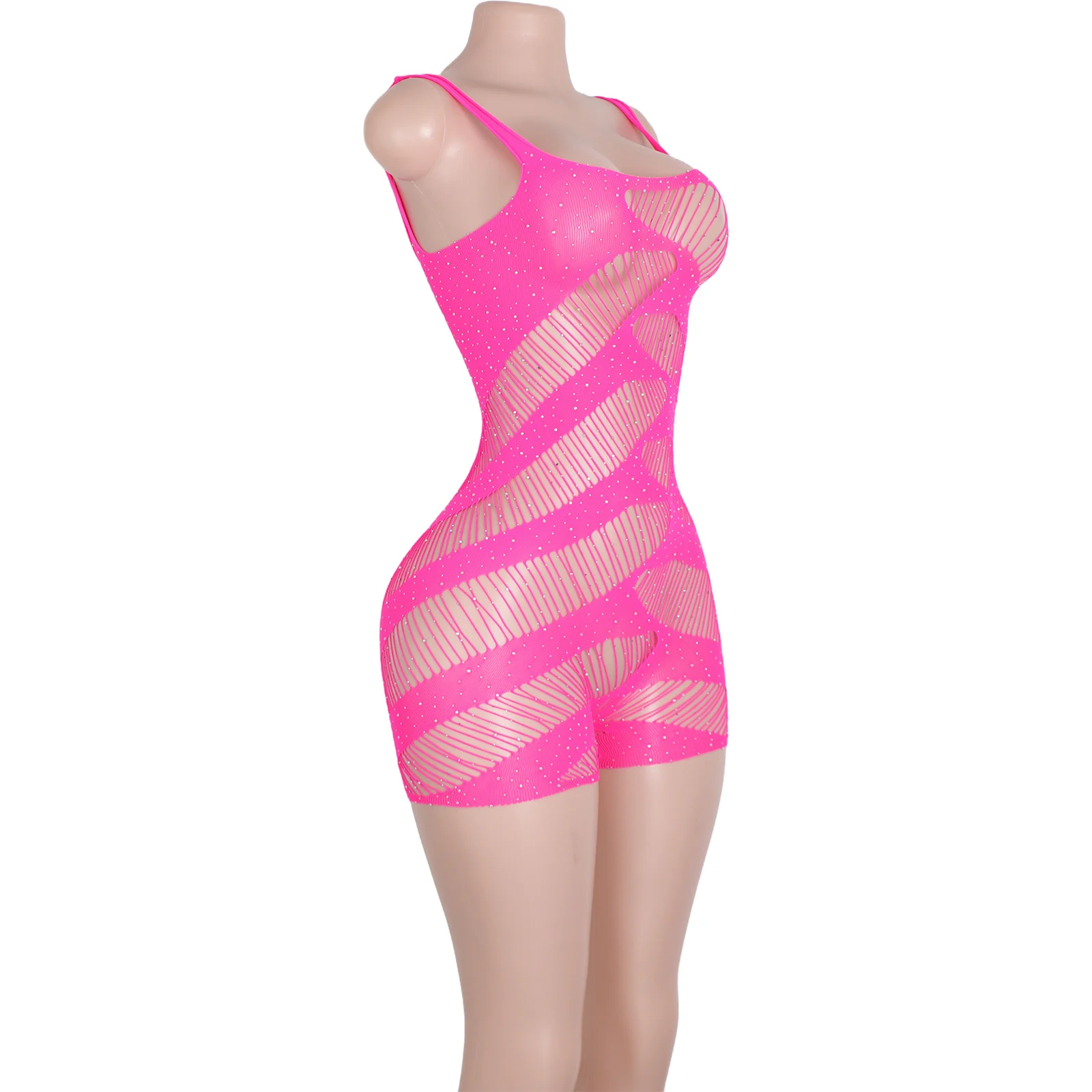 ファッショナブルなジャンプスーツ エキゾチックなカット 鮮やかなダンスウェア 鮮やかなロンパース 完璧なステージパフォーマンス クラブイベント ポールダンス服