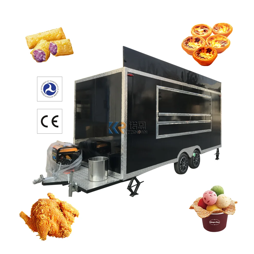 2023 Food Shop Food Truck Used Warmer Cart Ice Cream Trailer Fully Equipped Ice Cream Coffee Fast Food Truck