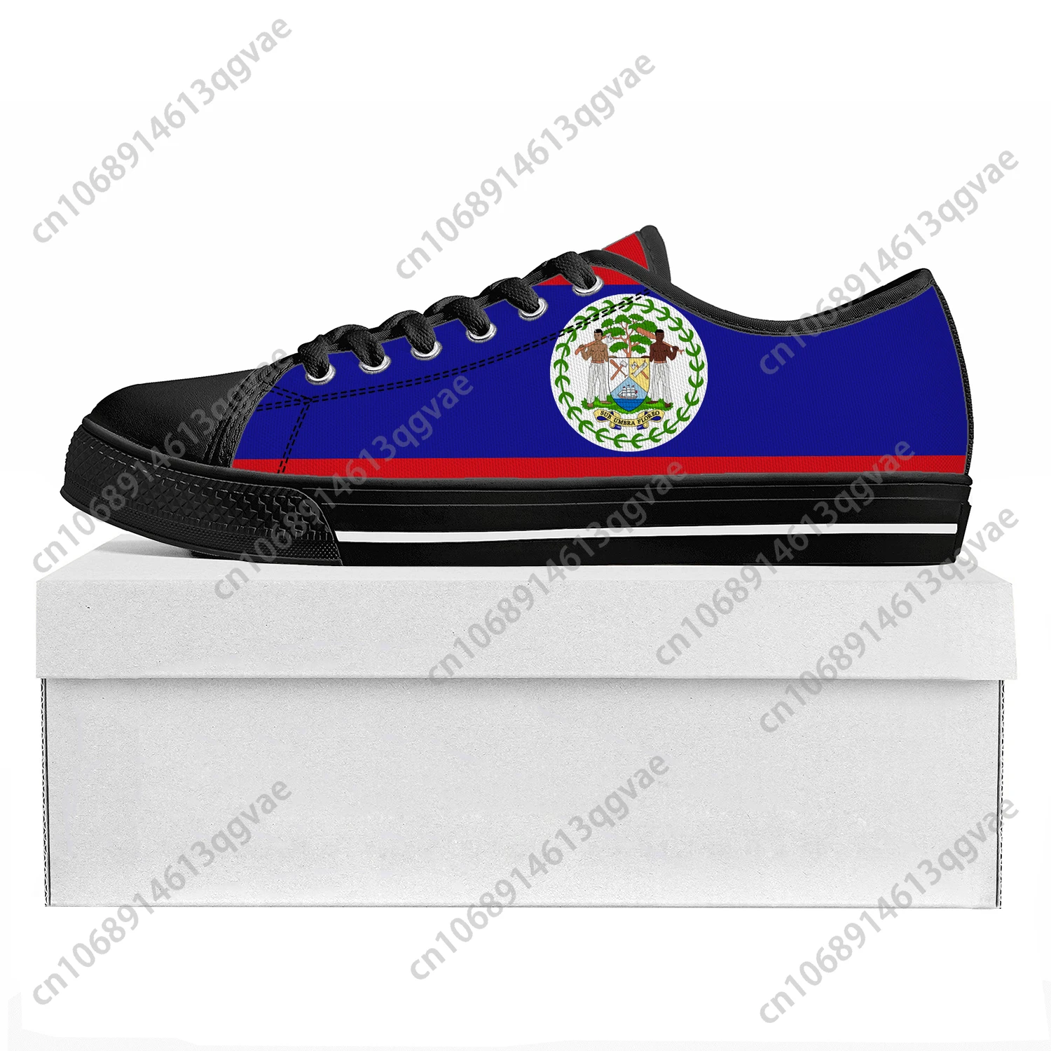 

Belizean Flag Low Top High Quality Sneakers Mens Womens Teenager Canvas Sneaker Belize Prode Casual Couple Shoes Custom Shoe