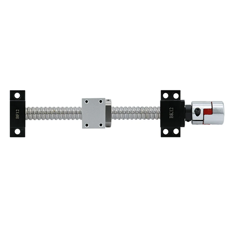 HLTNC 20mm Lead Bearing Steel Ball Screw Set SFU2005  With Single Ball Nut BKBF15 Coupling Nut Housing for CNC Can Customizable