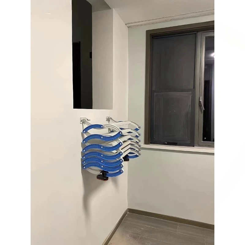 DIY Wall Hanging Telescopic Stairs Folding Lift Shrinkage Ladder Loft Platform Hanging Shop Indoor and Outdoor Stairs