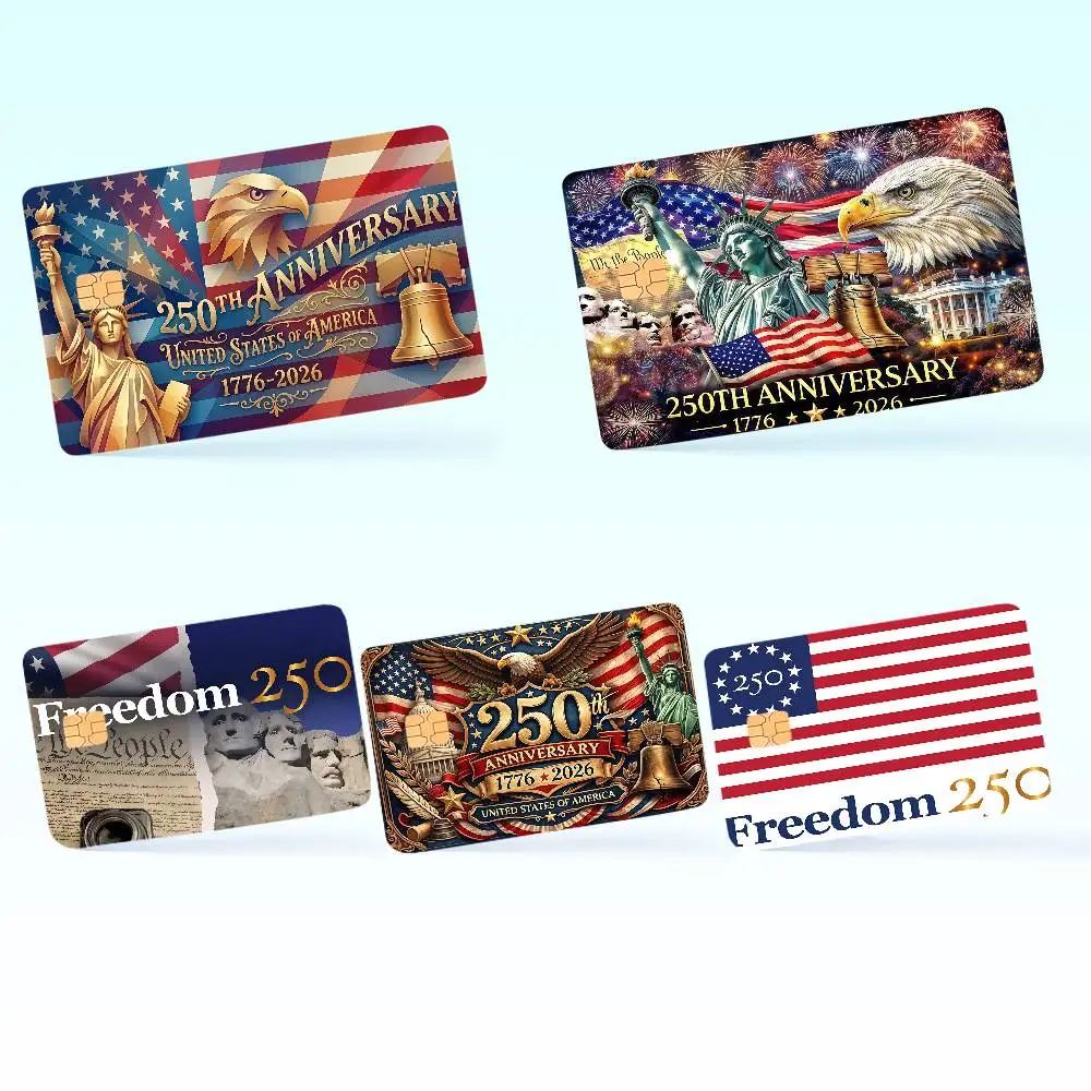 America Freedom 250 Cover Credit Card Stickers  Anime Image Print Canvas  Manga Decor HD
