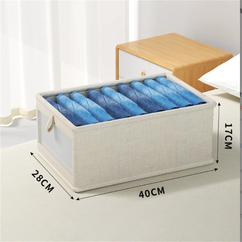 Bedroom clothes and pants storage box, wardrobe clothes storage, household underwear and socks folding storage box