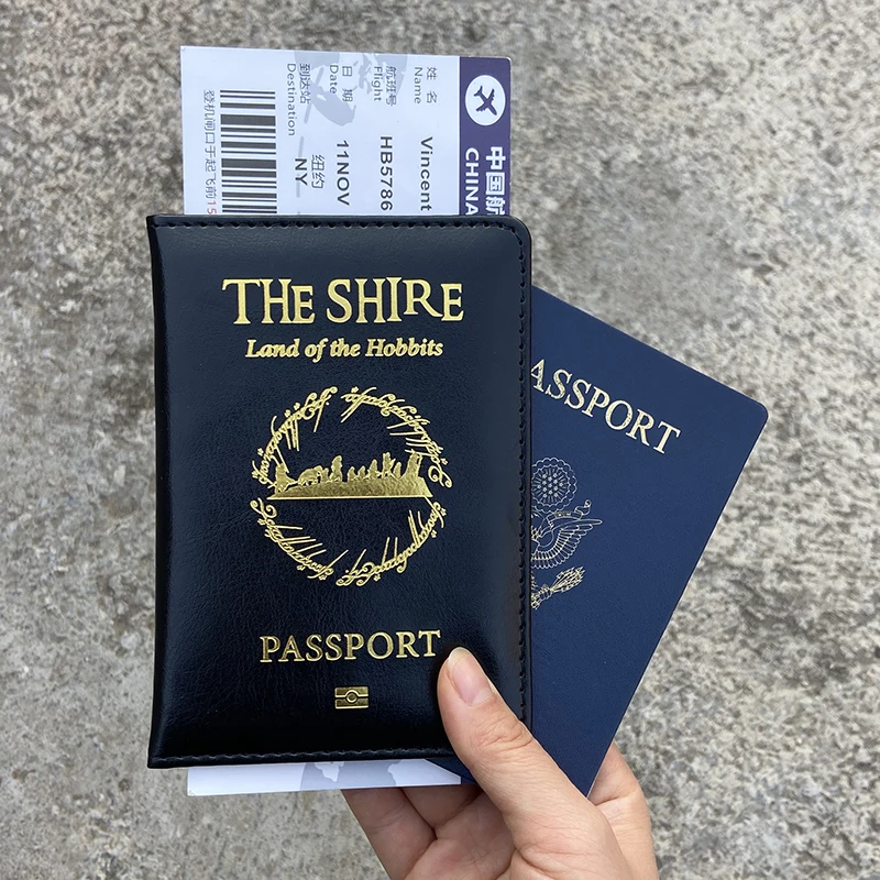 Movie Story Hobbits Passport Covers Pu Leather Passports Wallet Cards Tickets Holder Passport Case Travel Accessories