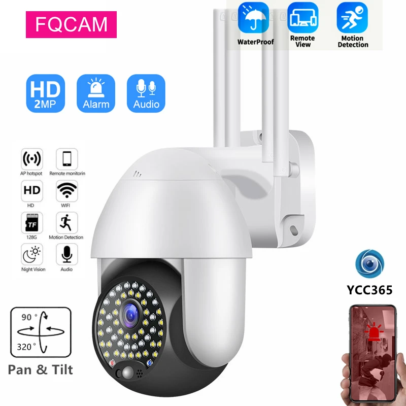 

YCC365 Plus Wifi Camera Outdoor 1080P HD CCTV Security Camera PTZ Waterproof Speed Dome Wireless Surveillance Camera