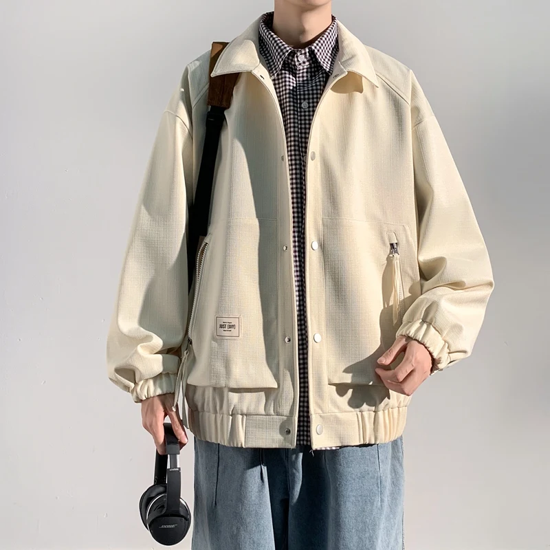 Chaqueta informal juvenil coreana para hombre, abrigo versátil de Color sólido, moda para viajes al aire libre, Camping, novedad de 2024