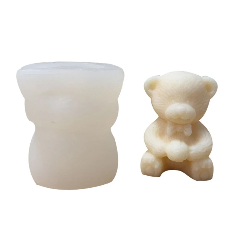 3D-Silicone Soap Molds Faceless Bear Mold Aromatherapy-Candle Making Supply Wing Bear Silicone-Molds DIY-Art