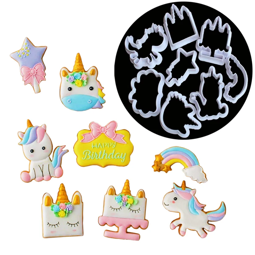 Gingerbread House Christmas Unicorn Cake Cutter Cookie Biscuit Mold Fondant Decorating Tools Kitchen Chocolates Baking Tools