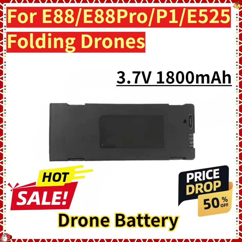 

For E88/E88Pro/P1/E525 Folding Drones Serving As Flight Module with Long-lasting Endurance Lithium Batteries 3.7V 1800mAh