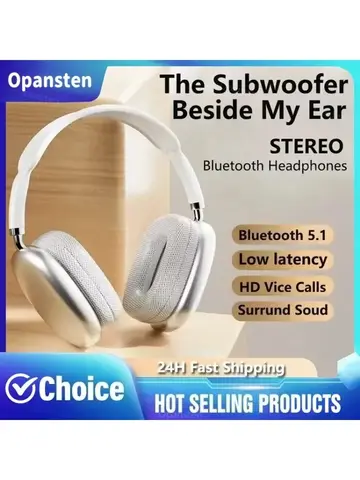 P9 Pro Max Head Mounted Bluetooth Earphones Noise Cancelling Wireless Stereo Sound Earphone Sports Gaming Bluetooth Headphones