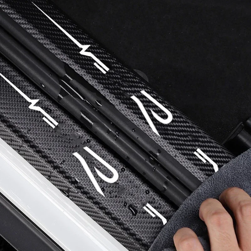 Car Trunk Tail Threshold Door Sill Protector Stickers for VW RLine R LINE Badge Passat Polo GOLF 3 5 8 Jetta Touareg Accessories