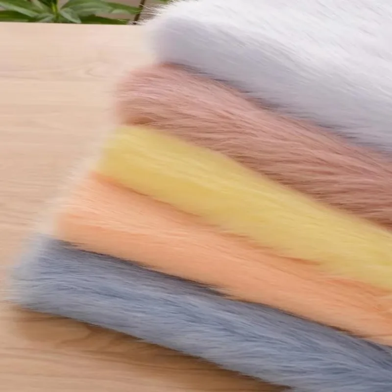 

5cm Plush Thickened Fur Fabric By The Meter Coats Bags Clothes Sewing High-grade Imitation Fox Cloth Decorative Winter Plain Diy