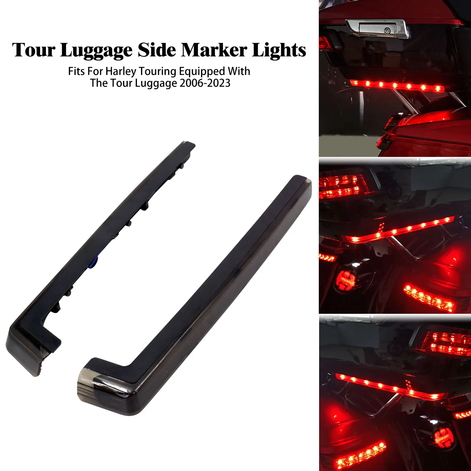 

Motorcycle Lamp Tour Luggage Side Marker LED Light Kit For Harley Touring Road Glide Trike Electra Glide Road King 2006-2021