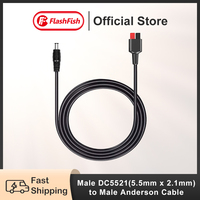 FF Flashfish DC5521(5.5mm x 2.1mm) to Anderson Connector Cable Male Plug 6A Max 18AWG 1.5M Connect Power Station and Solar Panel