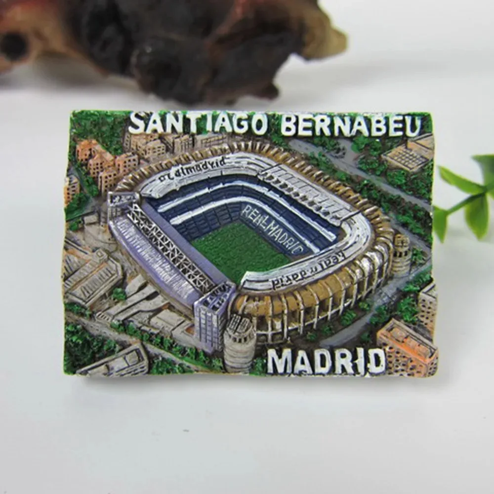 Magnetic Fridge Magnets for Home Decor, Spain, Madrid, Estadio, Santiago, Bernabeu, World Scenery, Souvenirs, Magnetic Stickers,